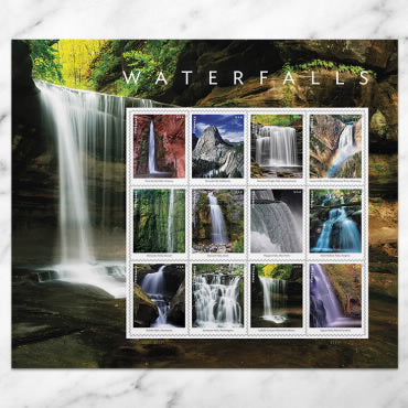 Stamps - Waterfalls (Sheet of 12)